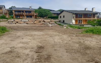 Terrassement en cours à Saillagouse par TP des Cimes